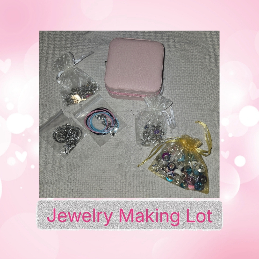Pink Jewelry Box & Jewelry Making Kit